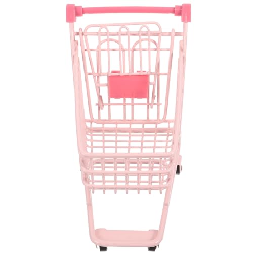 Vaguelly Einkaufswagen für Kleinkinder Jungen Kinderwagen Mini-Handwagen Miniatur kühlkorb einkaufskorb Storage Baskets Mini-Wagen zur Aufbewahrung von Kleinigkeiten Eisen Rosa von Vaguelly