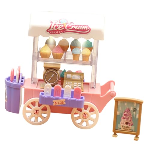 Vaguelly Eiscremewagen Spielzeugset Für Kompaktes Und Tragbares Eiscreme Truck Für Fantasievolles Rollenspiel Für Kleinkinder Und Vorschulkinder von Vaguelly