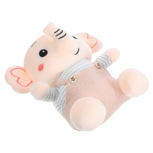 Vaguelly Puppe Baby Doll Elefantenpuppe Spielzeuge Kuscheltiere Elefant Plüsch Kleiner Ausgestopfter Elefant Kleines Elefanten-stofftier Süßer Plüsch Elefantenspielzeug Rosa Baumwolle von Vaguelly