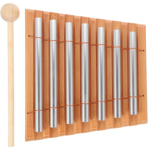 Vaguelly Energy Chime Musikinstrument mit Holzsockel und Polierten Metallröhren Klarer Klang Pädagogisches Percussion Instrument für Klassenzimmer Fördert Musikalische Früherziehung Vaguelly Energy Chime Musikinstrument mit Holzsockel und Polierten Metallröhren Klarer Klang Pädagogisches Percussion Instrument für Klassenzimmer Fördert Musikalische Früherziehung von Vaguelly