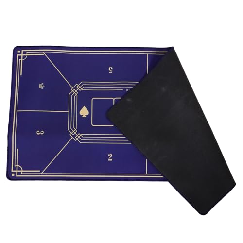 Vaguelly Faltbare Pokerkarten Tischplatte Mit Layout Tragbare Anti Rutsch Brettspielmatte Poker Tischplatte Für Pokerabende Themenpartys Feiertagsversammlungen Blau von Vaguelly