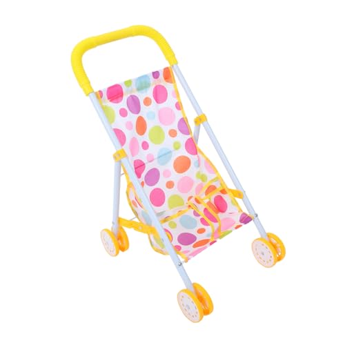 Vaguelly Puppenwagen Buggy Kinderwagenwippe Faltbarer Puppenwagen Für Ädchen Kinderwagen Mit Beweglichem Rahmen Für Puppen Ideal Für Rollenspiele Und Partys Simuliertes Puppenwagen Set von Vaguelly