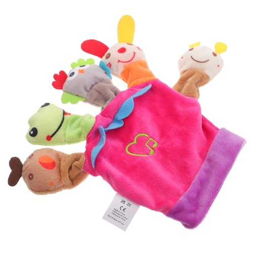 Vaguelly Finger Puppen Abdeckung interaktives Kuscheltier b Toys Soft Toy Fantasiespielzeug Kinderspielzeug Cartoon-Fingerpuppen Fingerschutzspielzeug PP Baumwolle Rosa von Vaguelly