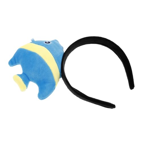 Vaguelly Fisch-Stirnband Fisch Haarband Cartoon-Stirnband Niedlicher Kopfschmuck Spielzeug Haarreif Erwachsene Haarband Foto Requisite Fisch Stirnband Fisch-Plüsch-Stirnband Plastik Blue von Vaguelly