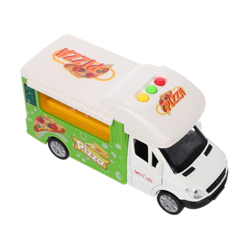 Vaguelly Food-Truck- Pizzawagen Spielmodell Spielset Kochgeschirr vorgeben Kochen Spielzeugküchenzubehör Küchenspielzeug Eiswagen Legierung von Vaguelly