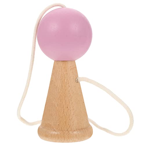 Vaguelly Geschicklichkeitsball bastelzeug für Activity für zabawki stymulujące rozwój Pinch Toy Schreibtisch-Gadgets interessante Kendama Kinderaccessoire Holz Rosa von Vaguelly