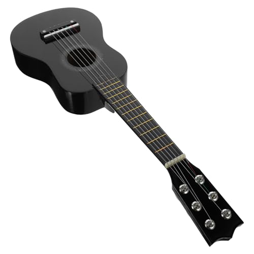 Vaguelly Gitarrenspielzeug Für Kinder Simulationsgitarrenspielzeug Musikalisches Spielzeug Gitarren-Spielzeug Holz Gitarre Professionelle Übungsgitarre Gitarre Üben Hölzern Black von Vaguelly