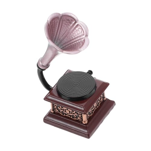Vaguelly Grammophon-Modell Winziger Plattenspieler Vintage-Recorder-Spieler -Plattenspieler Miniatur-Vintage-Phonograph Kleines Grammophon Mini-hausverzierung Plastik Vaguelly Grammophon-Modell Winziger Plattenspieler Vintage-Recorder-Spieler -Plattenspieler Miniatur-Vintage-Phonograph Kleines Grammophon Mini-hausverzierung Plastik von Vaguelly