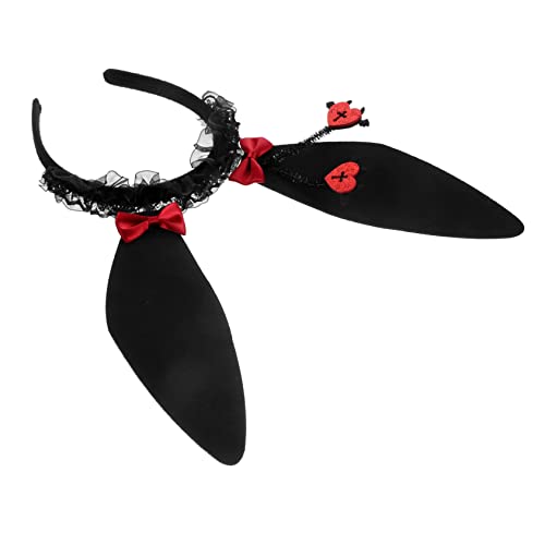 Vaguelly Halloween Hasenohren Für Mädchen Haarreifen Kinderdekoration Kostüme Für Kinder Partykostüm Mädchenkostüme Flauschiges Hasenohren Haarband Haarbänder Kopfband Cosplay von Vaguelly