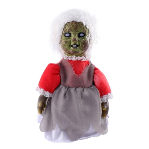 Vaguelly Halloween Sprachaktivierte Leuchtende Geisterpuppe mit Bewegungsmelder Gruselige Walking Deko für Halloween Party und Spukhaus Batteriefrei mit Schaurigem Sound und Realistischer Vaguelly Halloween Sprachaktivierte Leuchtende Geisterpuppe mit Bewegungsmelder Gruselige Walking Deko für Halloween Party und Spukhaus Batteriefrei mit Schaurigem Sound und Realistischer von Vaguelly