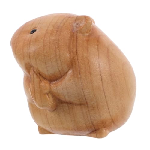 Vaguelly Hamster-Ornament deko Figur Tierpuppen tragbare Lampe Glyzinien Plüschpuppen Schildkrötenhandwerk zarte Tierverzierung Tierdekoration aus Holz Holzschnitzerei für den Haushalt von Vaguelly