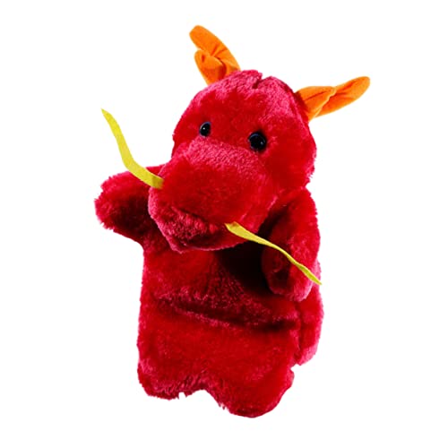 Vaguelly Handpuppe Chinese Dragon Spielzeug für Kinder Puppenspiel kinderknallzeug Kinder Spielzeug Geschichte Marionetten Geschichte erzählende Marionette Babyzubehör Plüschpuppe rot von Vaguelly