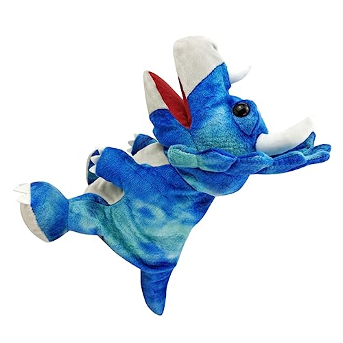 Vaguelly Handpuppe Tierspielzeug Dinosaurier- spielzeuge babymoench Toys kinderspielzeug dekoratives Dinosaurierspielzeug -Dinosaurier-Marionette Stoff Blue von Vaguelly