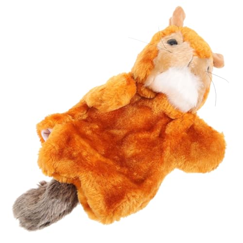 Vaguelly Handpuppe interaktives Animal Toys Lernspielzeug überraschungstüte kinderga Fun Toy Plüschspielzeug für die frühe Bildung Plüschpuppe PP Baumwolle Brown von Vaguelly