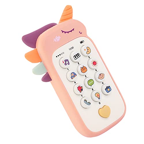 Vaguelly Handy für kinderhandy Handy Handy für Kleinkinder Haarband Bausatz Roti Babyphone für den Haushalt Musik Telefon Plastik Rosa von Vaguelly