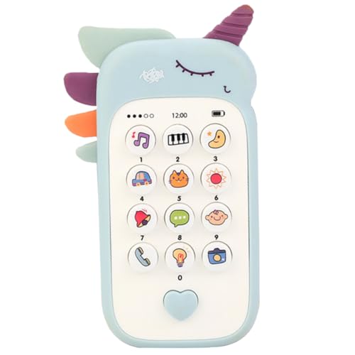 Vaguelly Handy für kinderhandy Handy spielzeughandys für Babys Toys Frühpädagogisches Musikspielzeug Simuliertes Babyphone Telefon Telefon Plastik Sky-Blue von Vaguelly