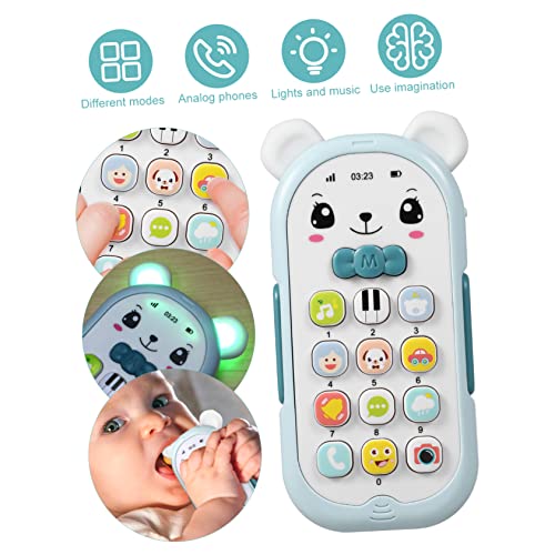 Vaguelly Handyspielzeug für Handy Musik-Telefon- spielmatte Handy kindertelefon Babyphone für 1 Jahr -Handy für Kleinkinder Abs von Vaguelly