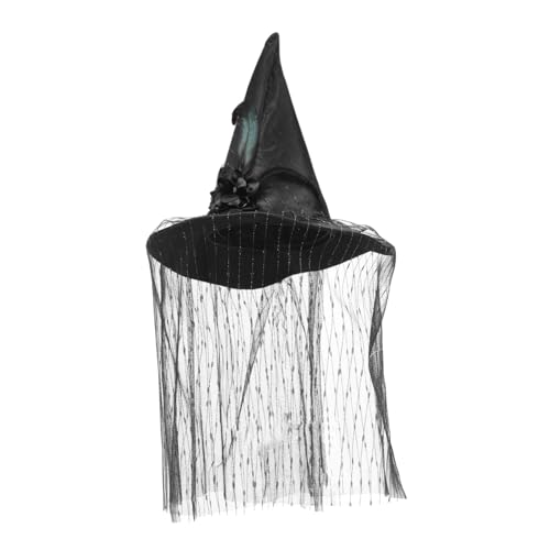 Vaguelly Hexenhut mit Silbernem Spitzen-schleier und Tragbar Stilvoller Cosplay-hut für Halloween Party und Kostümveranstaltungen Geeignet für Erwachsene und Mädchen Vaguelly Hexenhut mit Silbernem Spitzen-schleier und Tragbar Stilvoller Cosplay-hut für Halloween Party und Kostümveranstaltungen Geeignet für Erwachsene und Mädchen von Vaguelly
