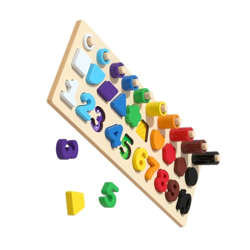 Vaguelly Holz Lernspielzeug für Puzzle Formen Zahlen Brettspiel Pädagogisches Matching für Kleinkinder Hand Auge Koordination und Logischem Vaguelly Holz Lernspielzeug für Puzzle Formen Zahlen Brettspiel Pädagogisches Matching für Kleinkinder Hand Auge Koordination und Logischem von Vaguelly