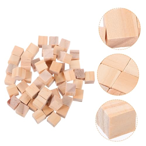 Vaguelly Wooden Blocks Blöcke Holzbausteine Quadrat Würfel Unbearbeitete Holzklötze Pädagogisches Für Stapelspiele Lernspielzeug von Vaguelly