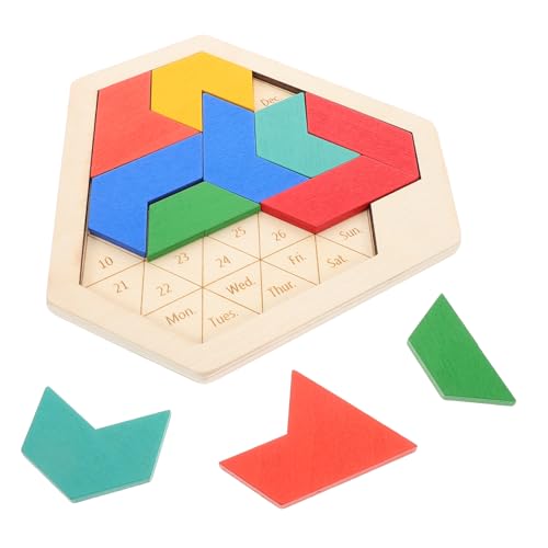 Vaguelly Holzpuzzle Sechseckiges Gehirnspielzeug Für Montessori Lernspielzeug Kreativität Logik Und Hand Auge Koordination Für Frühkindliche Bildung von Vaguelly