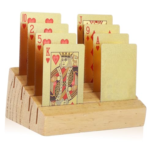 Vaguelly Holzsockel Holzständer Tischkartenhalter Aus Holz Spielkartenhalter Spielkartenfach Spielkarten Stehen Kartenhalter Für Spielkarten Kartendeckhalter Brown Kiefernholz von Vaguelly