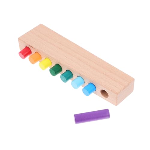 Vaguelly Holzstabspielzeug Aus Naturholz Montessori Sortierspielzeug Für Fördert Die Sinne Und Motorik Ideal Sinnvolles Für Kleinkinder Und Vorschulkinder von Vaguelly