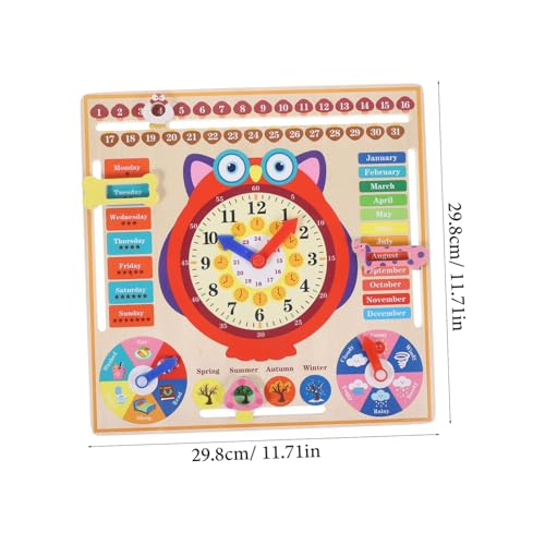 Vaguelly Holzuhr Lernspielzeug mit Beweglichen Zeigern Pädagogische Eule Uhr zur Jahreszeiten- Sicheres Holzspielzeug für Ab Jahren Fördert Logisches Denken und Vaguelly Holzuhr Lernspielzeug mit Beweglichen Zeigern Pädagogische Eule Uhr zur Jahreszeiten- Sicheres Holzspielzeug für Ab Jahren Fördert Logisches Denken und von Vaguelly