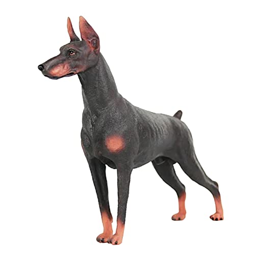 Vaguelly Hundeschmuck Dobermann Modell Für Hundemodell Hundeskulptur Hunde Sammelfigur Kinderspielzeug Mini Tierfigur Tier Sammelfiguren Stofftiere Kunststoff von Vaguelly