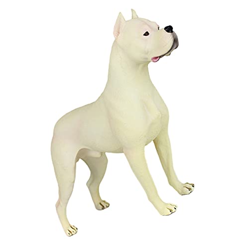 Vaguelly Hundeschmuck Hundespielzeug für Kinder dekoratives Hundemodell Dobermann Stofftier Hundehandwerk Dog Statue Hundefigur stehendes Welpenmodell simuliertes Hundemodell Plastik Weiß von Vaguelly