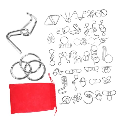 Vaguelly Interaktives Teiliges Metalldraht Puzzle Set Denkspielzeug für Erwachsene und Fördert Kognitive Fähigkeiten und Problemlösungskompetenz für Lernumgebungen und Kreative Vaguelly Interaktives Teiliges Metalldraht Puzzle Set Denkspielzeug für Erwachsene und Fördert Kognitive Fähigkeiten und Problemlösungskompetenz für Lernumgebungen und Kreative von Vaguelly