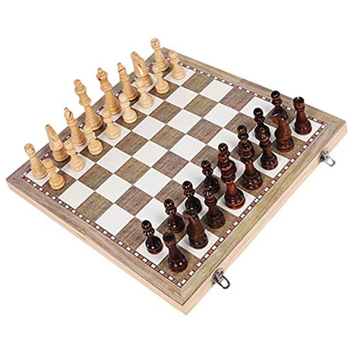 Vaguelly Internationales Schach Set Aus Hochwertigem Holz Faltbares Schachbrett Mit Magnetischen Figuren Ideal Für Reisen Und Zuhause Elegantes Design Perfektes Für von Vaguelly