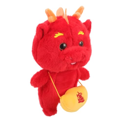 Vaguelly Jahr des Drachen-Plüschspielzeugs Kuscheltiere Drachenpuppen- chinesische Maskottchenpuppe Chinesische Tierkreiszeichendrachen Plüsch-Drachen- Plüschdrache Tuch von Vaguelly