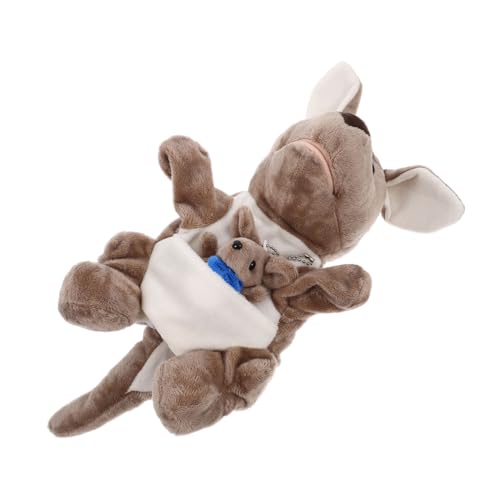 Vaguelly Känguru-Handpuppenspielzeug Geburtstagsgeschenk lustiges kinderpuppe babyspielzeug Cartoon-Tierpuppe Handpuppe Niedlich Tiere Handpuppe PP Baumwolle Blue von Vaguelly