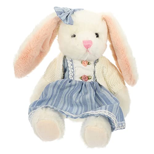 Vaguelly Kaninchen Plüschtier Ausgestopftes Kaninchen Ausgestopfter Hase Aus Plüsch Kawaii Stofftier Kuscheltiere Für Babys Ausgestopftes Tierspielzeug Plüschtiere Sky-Blue Pp Baumwolle von Vaguelly