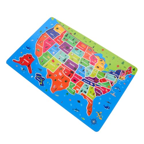 Vaguelly Karten-Puzzle- Karte Der Vereinigten Staaten Bildungsrätsel Karten Für Karte Der Usa Weltkarte Für Kinderkarte Uns Karte Usa-Puzzle Usa Karte Hölzern von Vaguelly