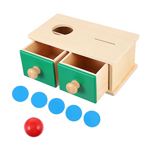 Vaguelly Kasten Münz Box für frühe Bildung Spielzeug für 2 jährige Montessori Spielzeug für 1 Jahr Spielzeug für Mädchen Toys Kleinkind Spielzeug Babyspielzeug Formsortierer Holz von Vaguelly