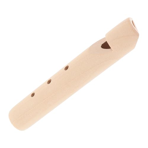 Vaguelly Kinderflöte DIY- Kinderinstrument Musikinstrument für Kinder für Kinder zum Üben Malbare Flöteninstrument Pfeifinstrument musikalische Pfeife Pfeifflöte Holz Khaki von Vaguelly