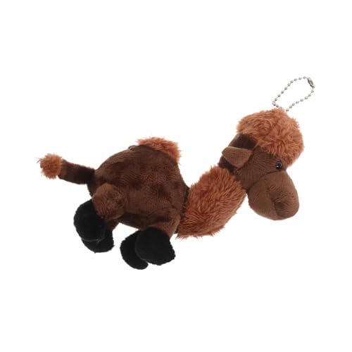 Vaguelly Kleiner Kamelanhänger Ersatzpuppen Geschenktiere Stoffpuppen Camel Schlüsselanhänger Plüsch Kamel süßer Kamelplüsch ausgestopftes kamelspielzeug Legierung Coffee von Vaguelly