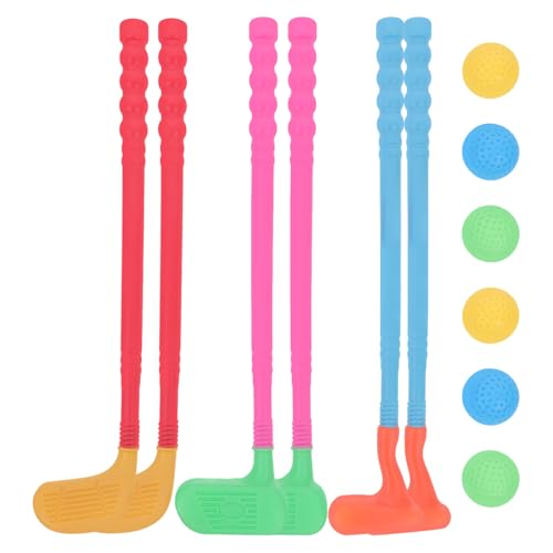 Vaguelly Kleinkind-Golf-Set 4 Sets Kinder-Golfschläger Mit Bällen Kinder-Golf-Trainingsbälle Und Schläger Pädagogisches Golfspielen Sport Outdoor-Spiel Spielzeug Für Jungen Und von Vaguelly