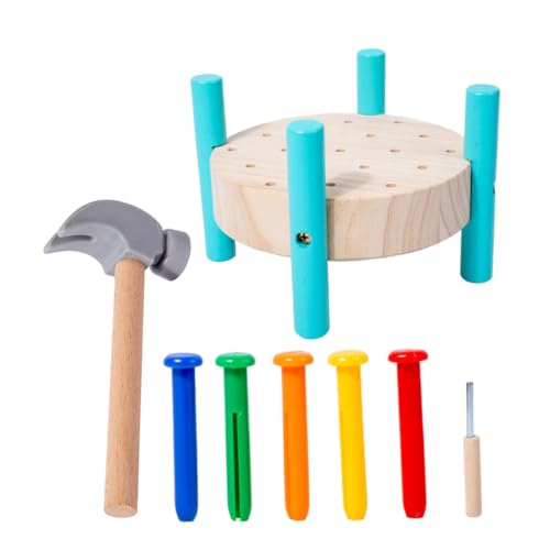 Vaguelly Spielen Für Kinder Klopfspielzeug Für Kleinkinder 1 Set Hammer Mit Schlagplattform Pädagogisches Hammer Für Babys Fördert Motorische Fähigkeiten Und Kreativität Kinderspielzeug von Vaguelly