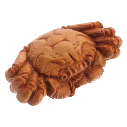 Vaguelly Retro Krabbenform Holz Krabben Figur Dekorationen von Vaguelly