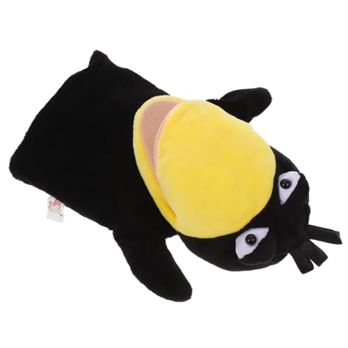 Vaguelly Krähe Handpuppe interaktives kinderspielzeug Toys for pucktuch Rollenspielzeug schrullig Pfoten dekoratives Fingerspielzeug Fingerspielzeug Plüsch Black von Vaguelly