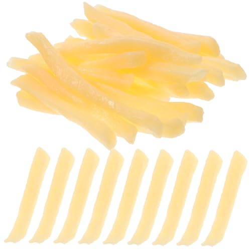 Vaguelly Künstliches Lebensmittelmodell Gefälschte Pommes Frites Falsche Pommes Frites Requisiten Nachahmung Von Pommes Frites Spielzeug 30-teiliges Set von Vaguelly