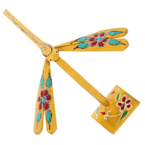 Vaguelly Libelle-Balance-Spielzeug Bambus-Libelle Kunsthandwerk Hölzernes Libellenmodell Mit Ständer Balancierende Wissenschaftliche Mit Halter Für Kinder-Partyzubehör Gelb 16 X 12 von Vaguelly