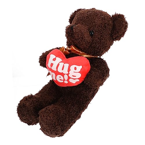 Vaguelly Liebe Bärenpuppe Mädchen Kuscheltiere Ausgestopftes Bärenspielzeug Ausgestopftes Tierspielzeug Kinderspielzeug Mädchen Kuscheltiere Für Mädchen Brown Plüschpuppe von Vaguelly