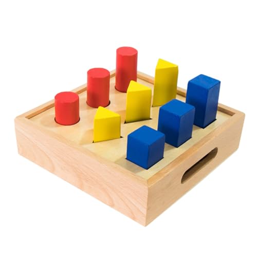 Vaguelly Geometrie-säulenspielzeug Für Jungen Und Mädchen Holzbausteine Lernspielzeug-Set Für Jungen Und Mädchen von Vaguelly