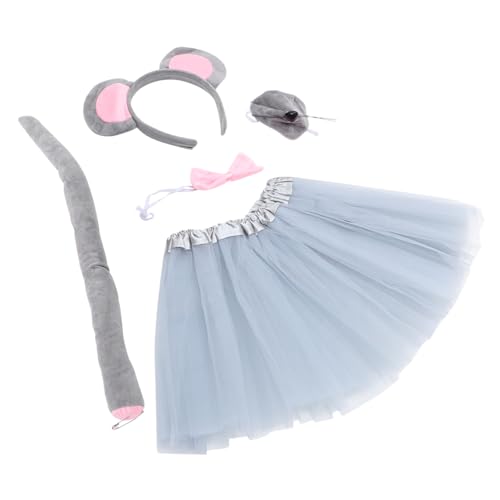 Vaguelly Mäuseohren Stirnband Set mit Nase Schleife und Tüllrock Weiches Teiliges Maus Kostüm Zubehör für Halloween Geburtstag Cosplay und Mottoparty Vaguelly Mäuseohren Stirnband Set mit Nase Schleife und Tüllrock Weiches Teiliges Maus Kostüm Zubehör für Halloween Geburtstag Cosplay und Mottoparty von Vaguelly