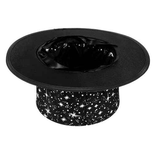 Vaguelly Magischer Falthut Schutzhelm Mütze Zylinder Männer Hut Halter Gadget Zauberhut Kappen Hut Aufleuchten Top-hat-Stirnband Kegelhut Bausatz Schwimmhaube Zauberer Kostüm Black Tuch von Vaguelly