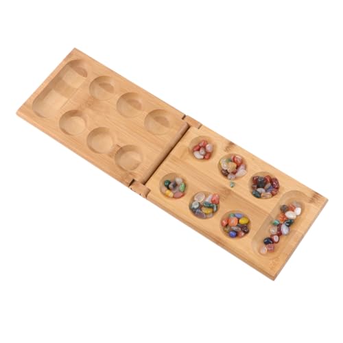 Vaguelly Mancala-brettspiel Lustiges Brettspiel Kinderschachbrett Mancala-Schach Afrikanisches Spiel Bambus von Vaguelly